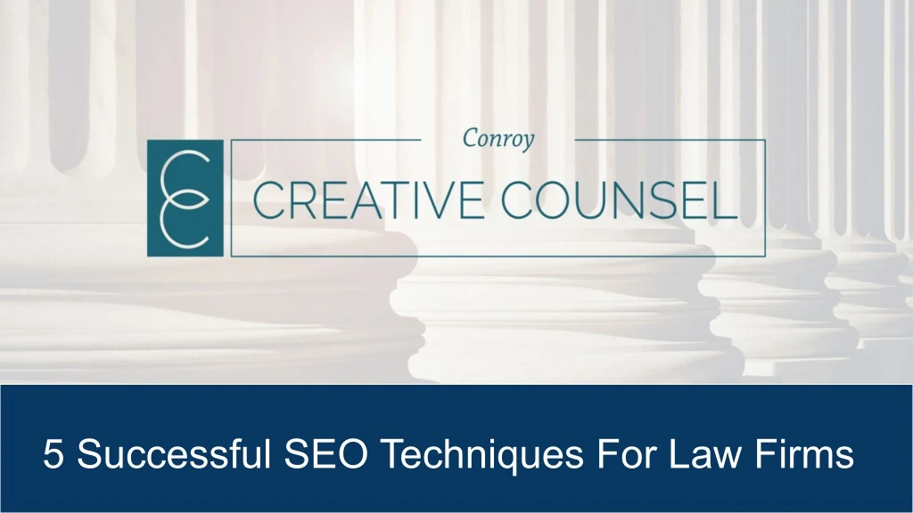 5 successful seo techniques for law firms