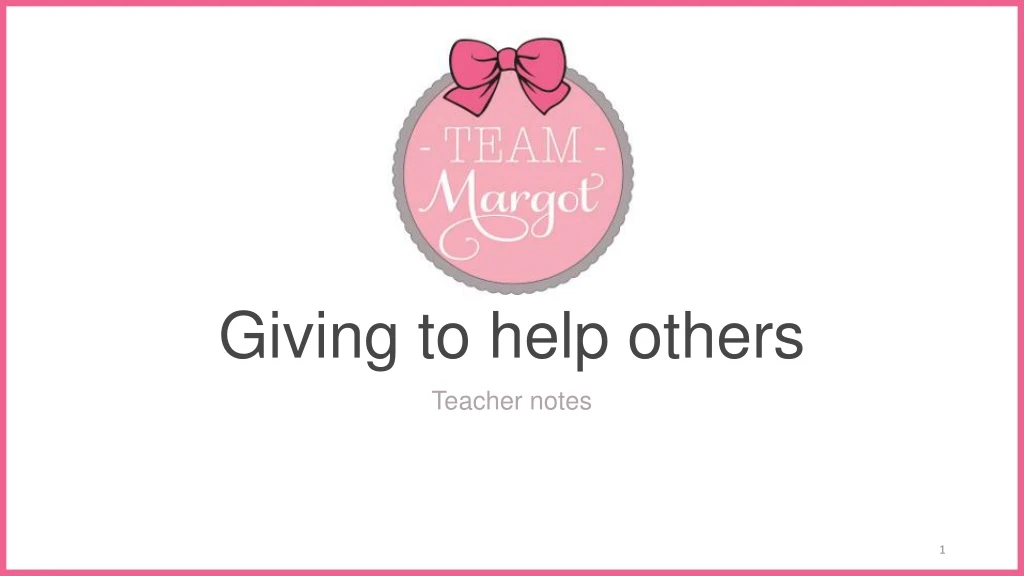 giving to help others