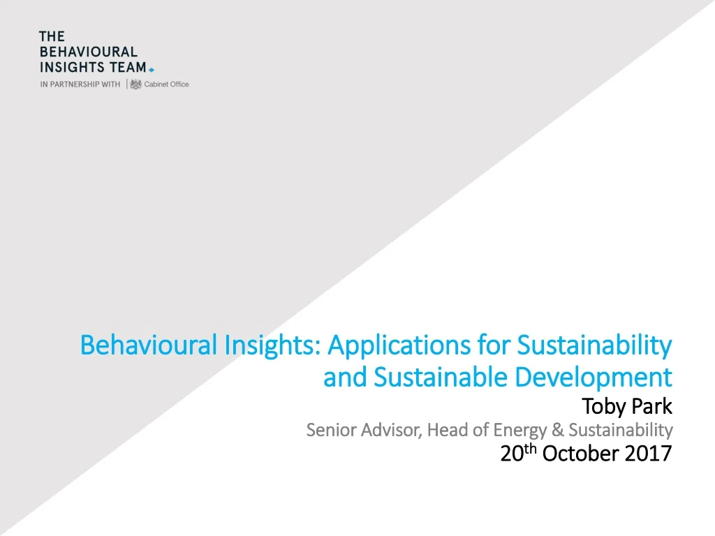 behavioural insights applications