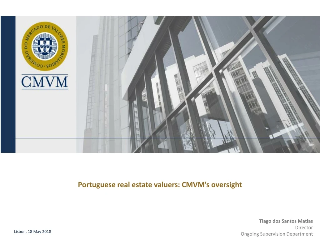 portuguese real estate valuers cmvm s oversight