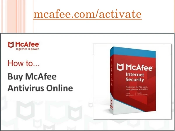 mcafee.com/activate | How to Buy McAfee Antivirus Online