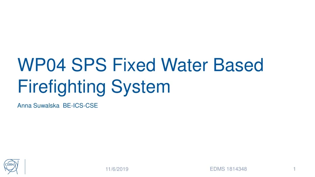 wp04 sps fixed water based firefighting system