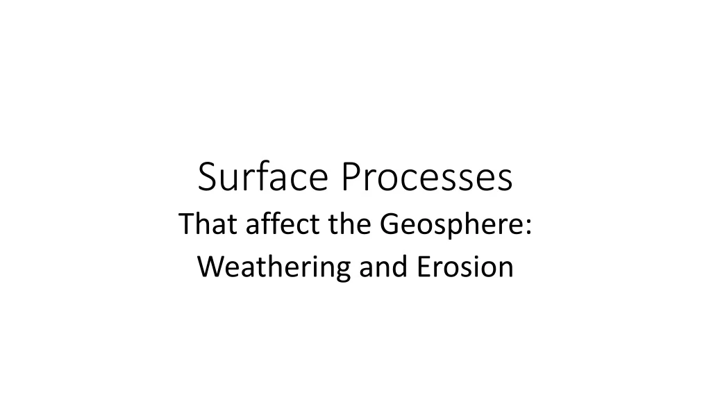 surface processes