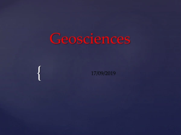 Geosciences