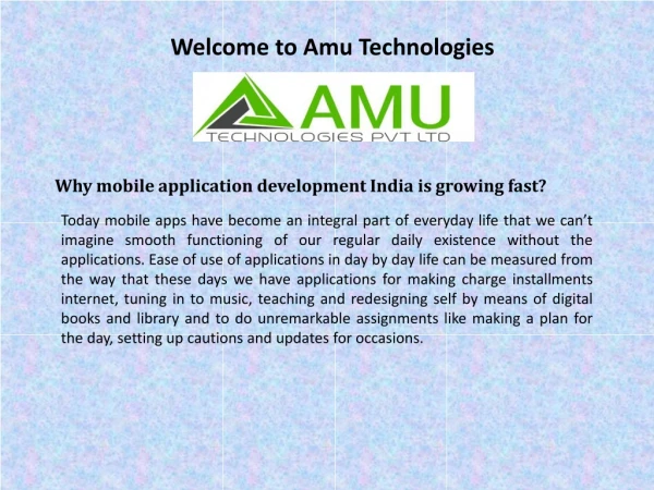 android application development company India