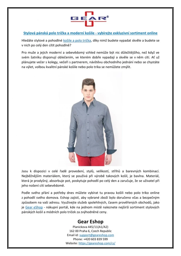 Stylová pánská polo trička a moderní košile - vybírejte exkluzivní sortiment online