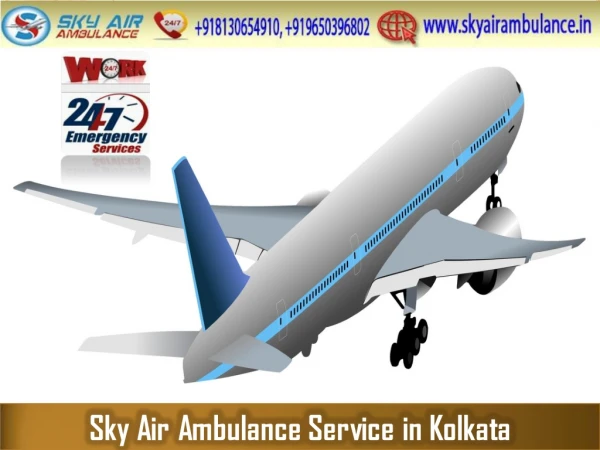 sky air ambulance service in kolkata
