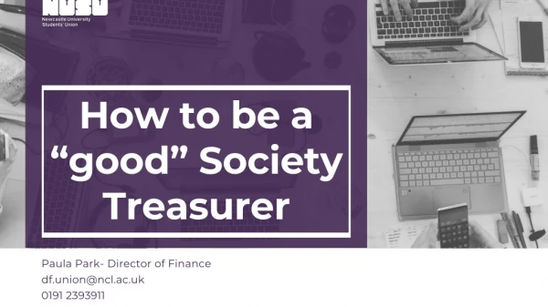 How to be a “good” Society Treasurer