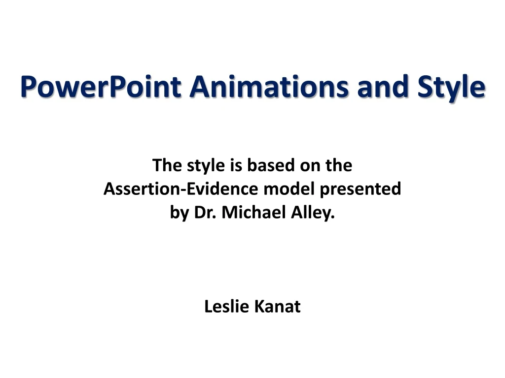 powerpoint animations and style the style