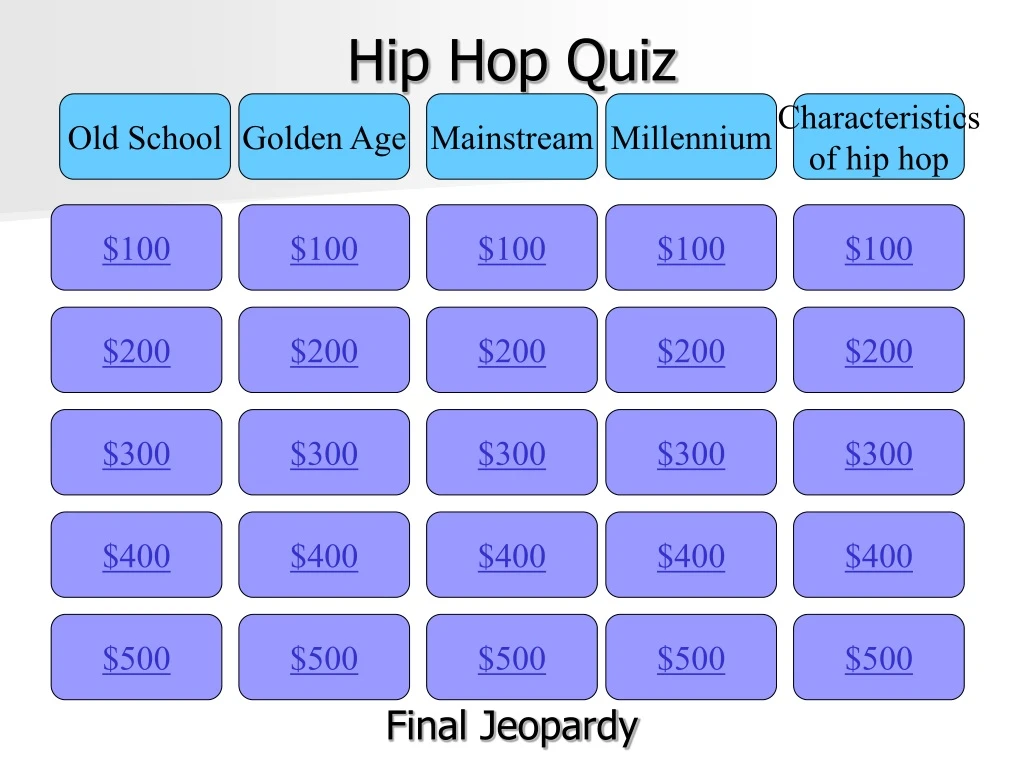 hip hop quiz
