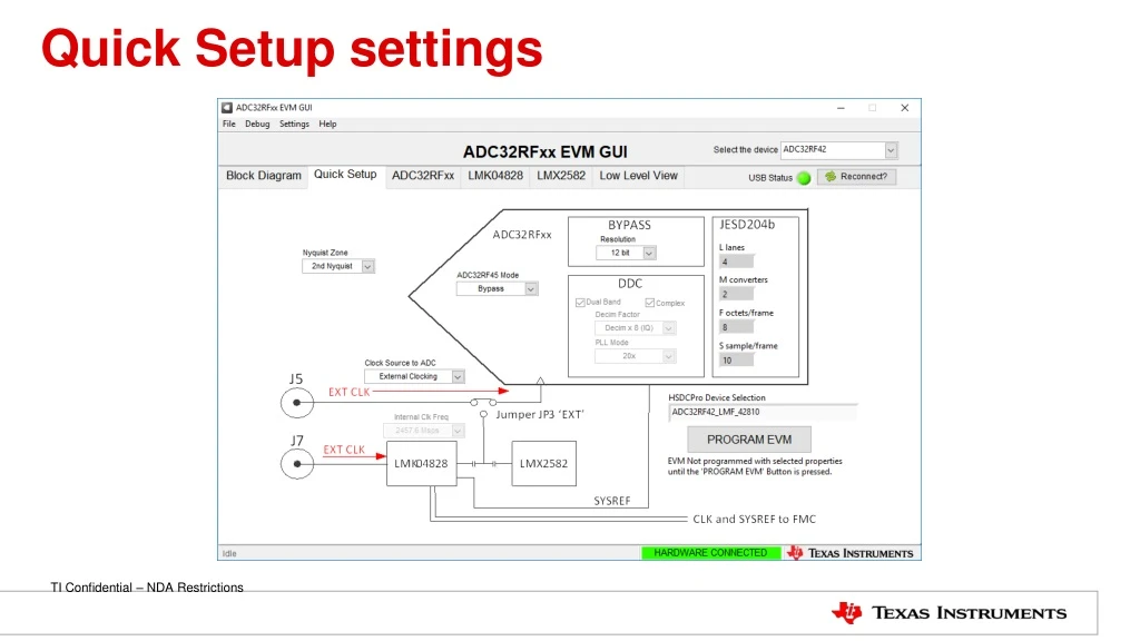 quick setup settings