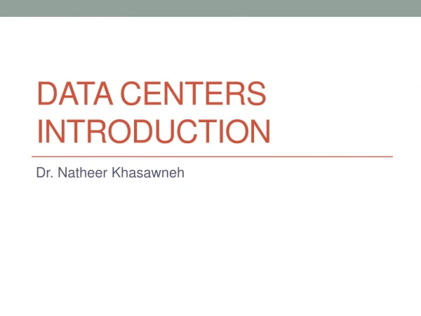 Data Centers Introduction
