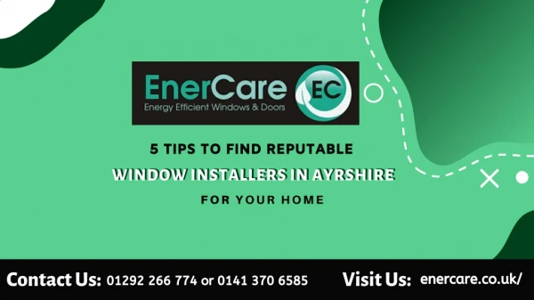 5 Tips To Find Reputable Window Installers In Ayrshire For Your Home
