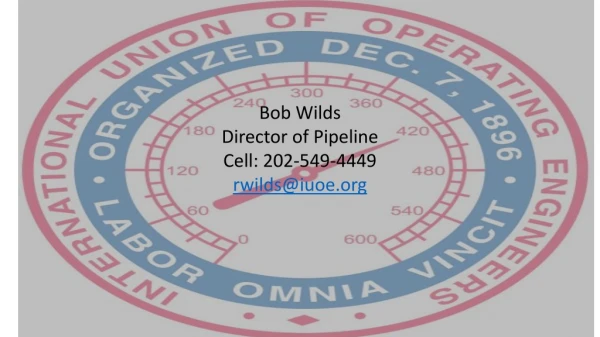 Bob Wilds Director of Pipeline Cell: 202-549-4449 rwilds@iuoe