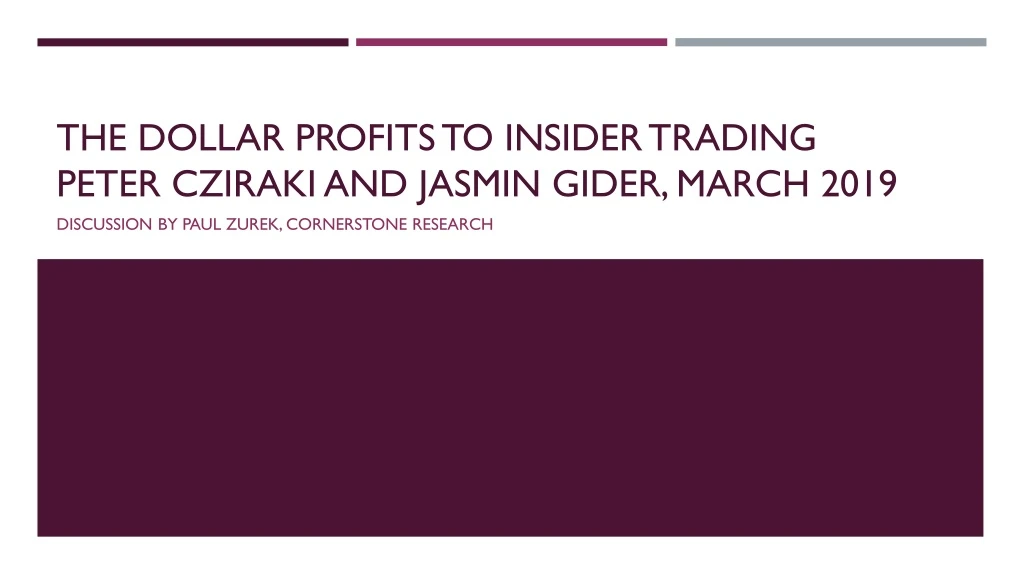 the dollar profits to insider trading peter cziraki and jasmin gider march 2019