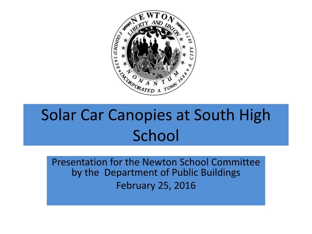 solar car canopies at south high school