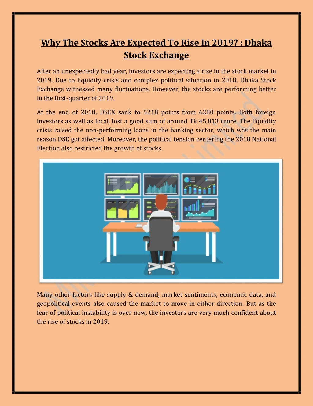 why the stocks are expected to rise in 2019 dhaka