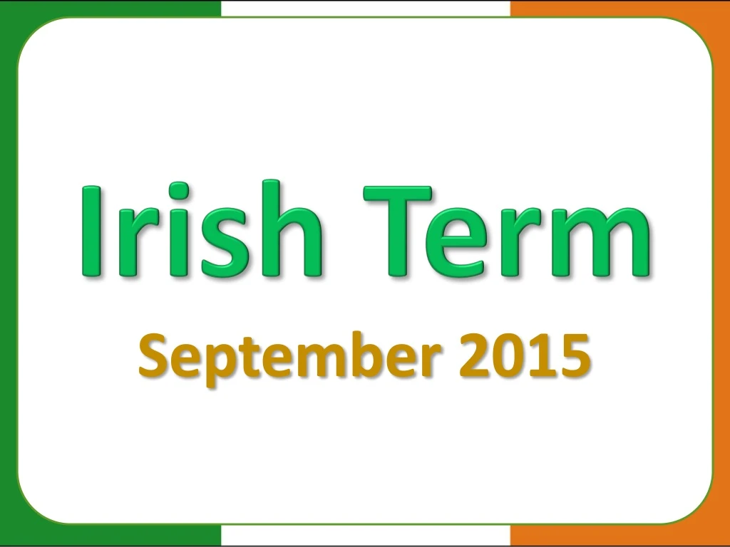 irish term