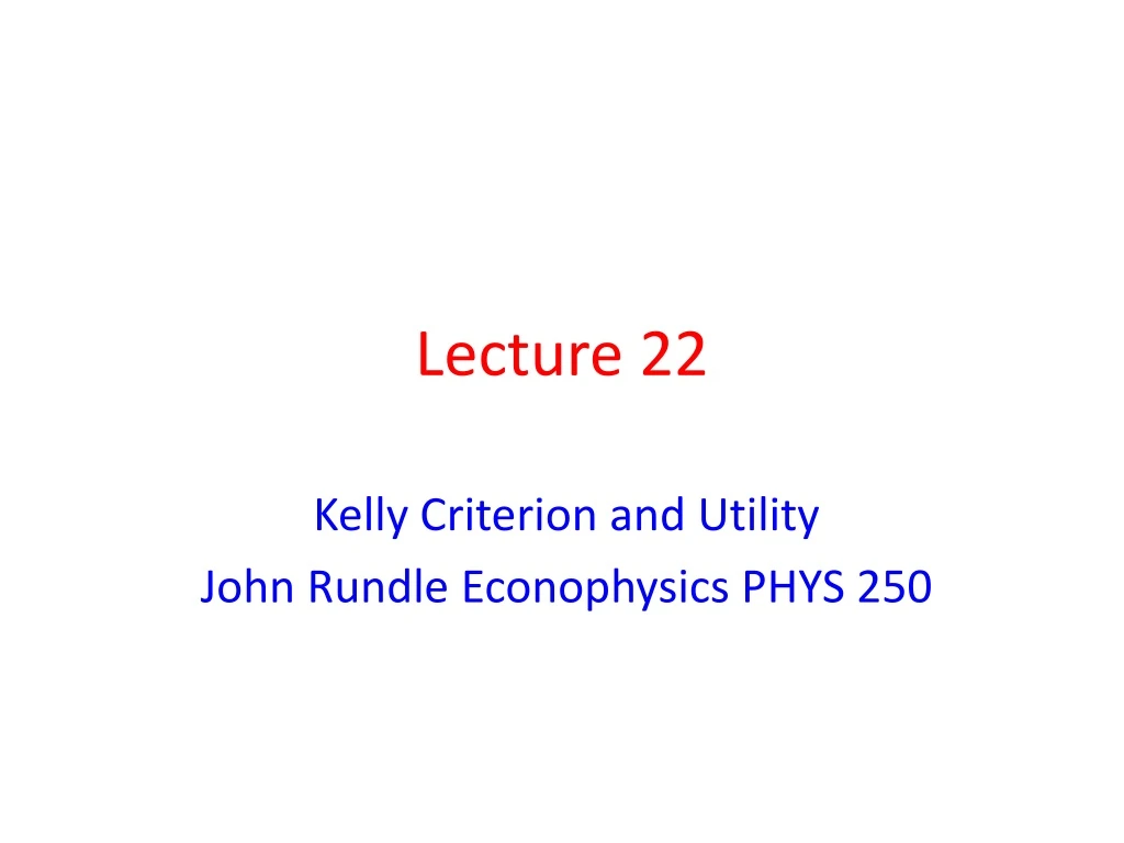 lecture 22