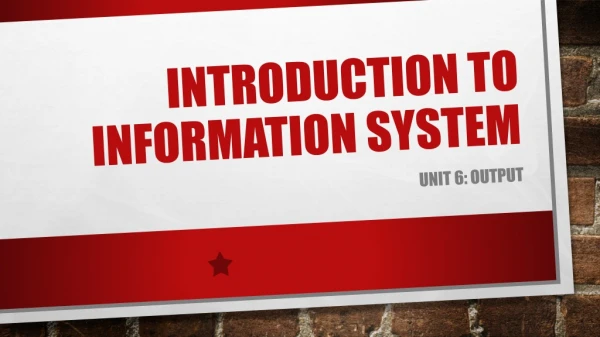 Introduction to information system