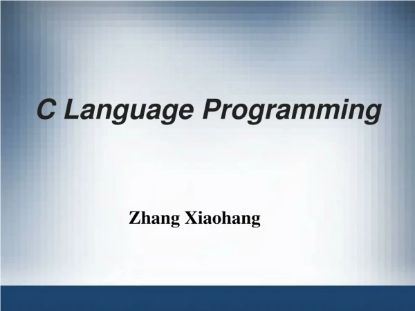 C Language Programming