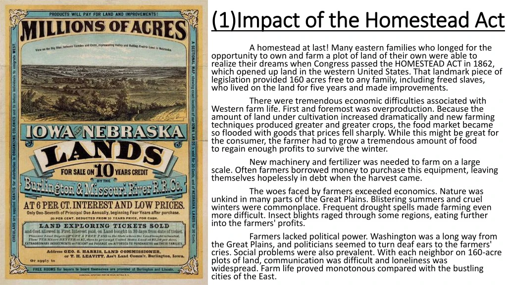 1 impact of the homestead act