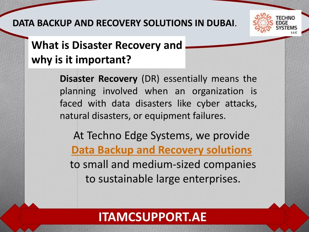 what is disaster recovery and why is it important
