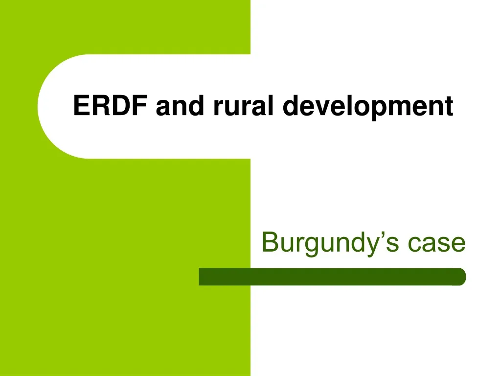 erdf and rural development