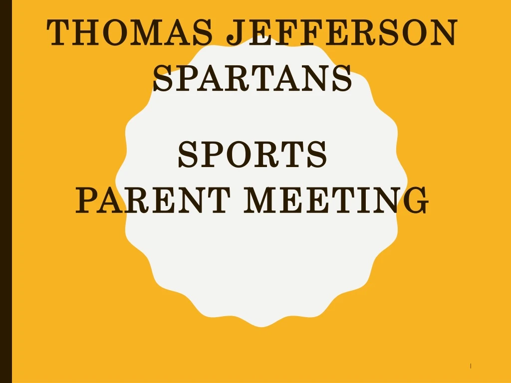 thomas jefferson spartans sports parent meeting