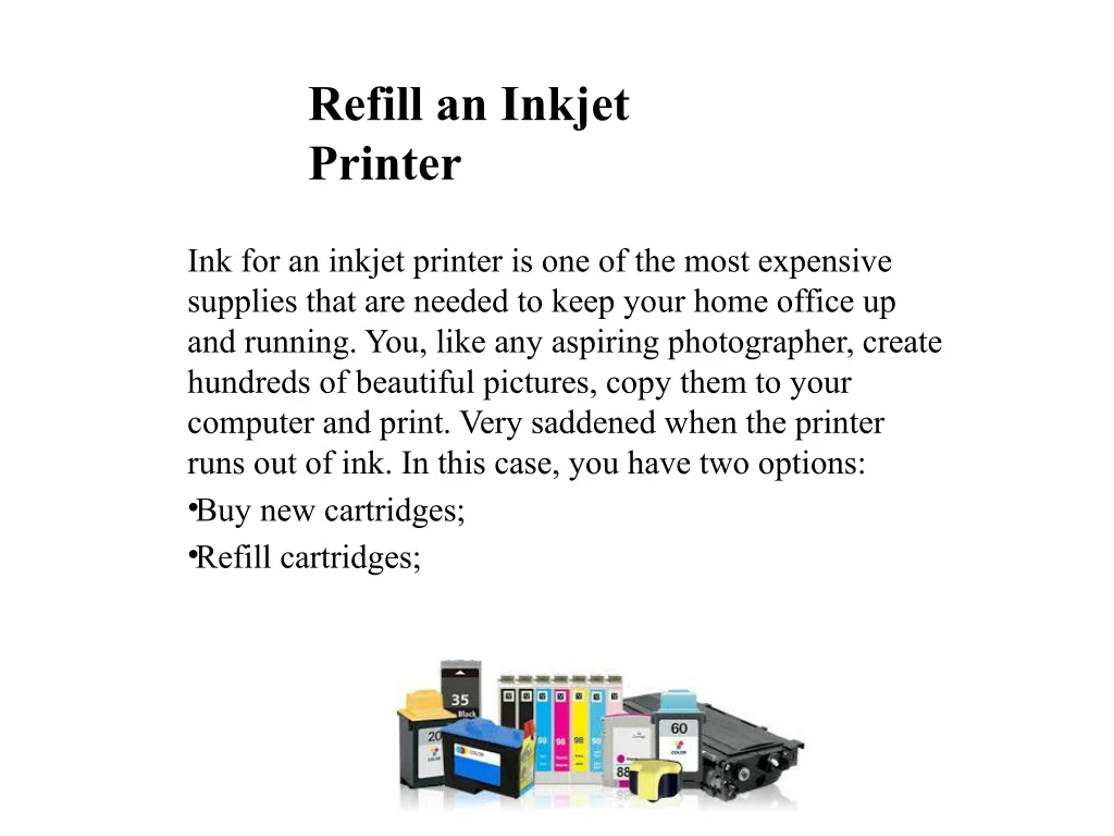 refill an inkjet printer