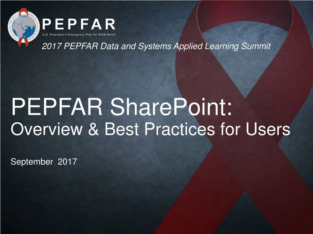 pepfar sharepoint overview best practices for users