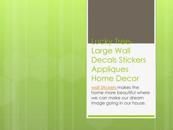 Lucky Tree-Large Wall Decals Stickers Appliques Home Decor