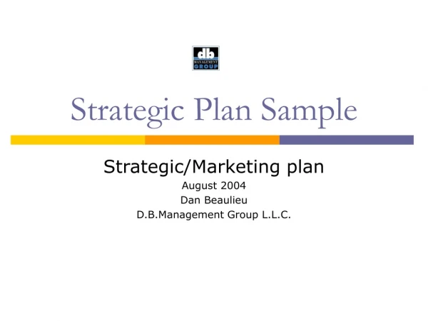 Strategic Plan Sample