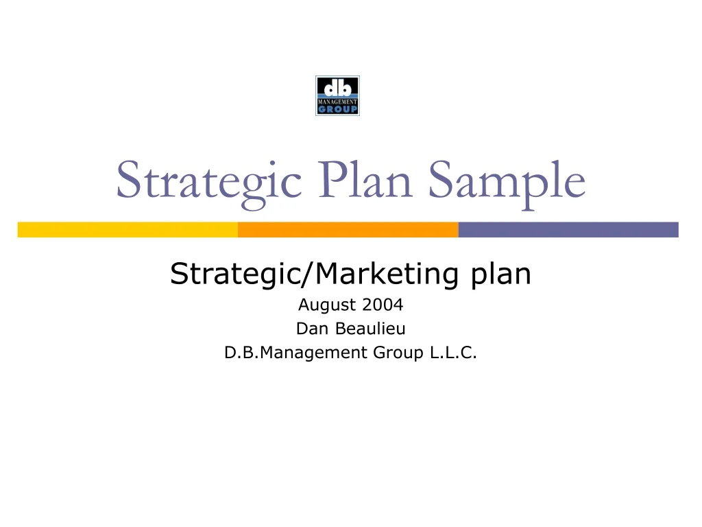 strategic plan sample