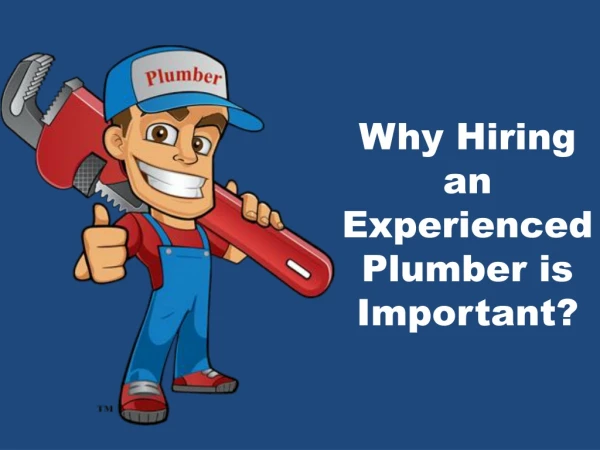 Why Hiring an Experienced Plumber is Important?