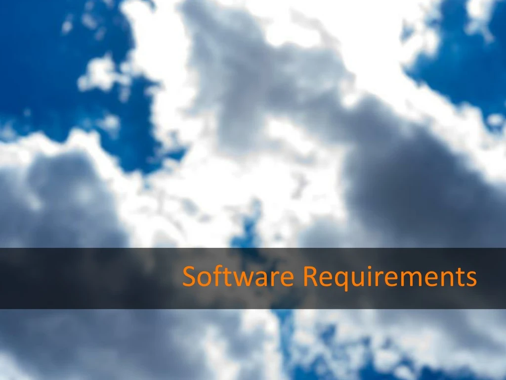 software requirements