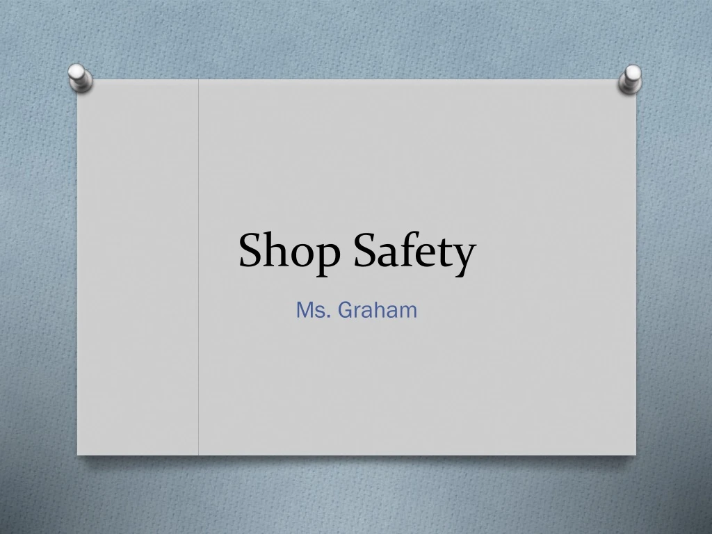 shop safety
