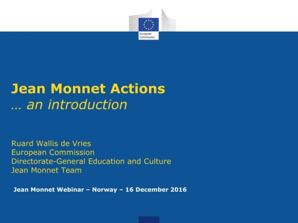 Jean Monnet Webinar – Norway – 16 December 2016