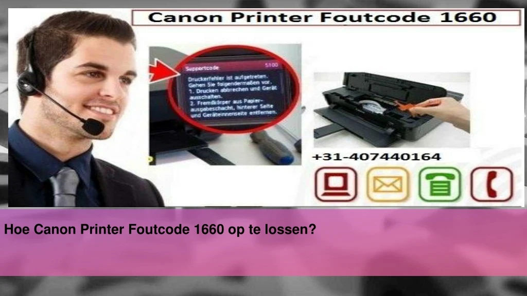 hoe canon printer foutcode 1660 op te lossen