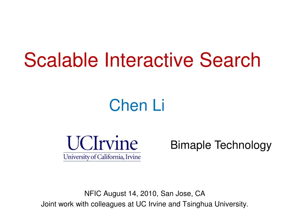 scalable interactive search