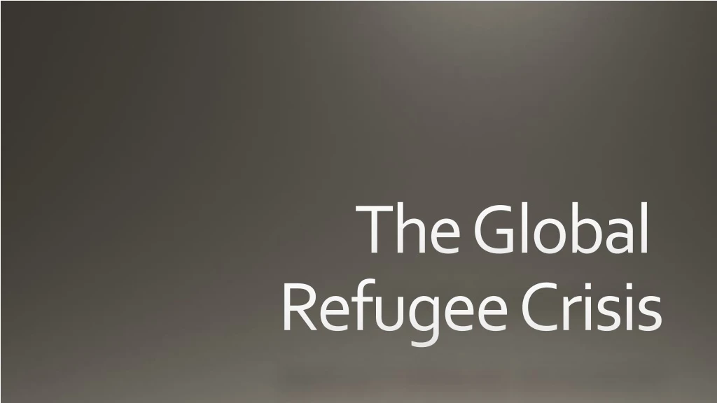 the global refugee crisis