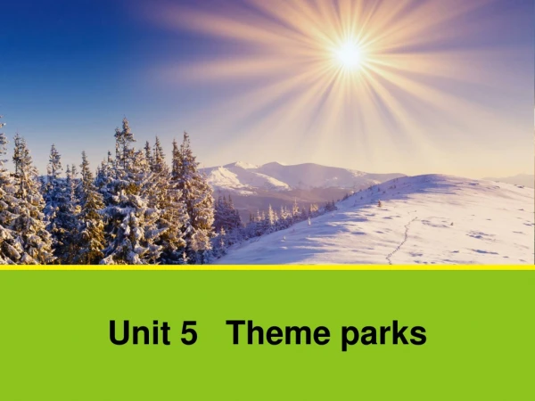 Unit 5 Theme parks