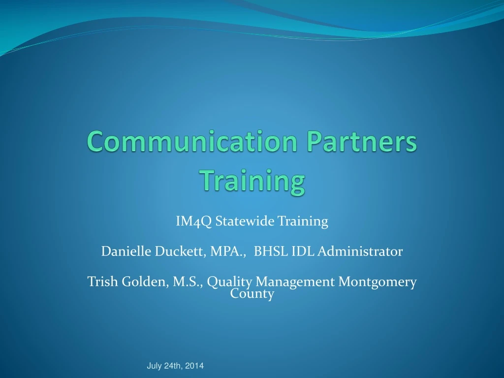 communication partners training