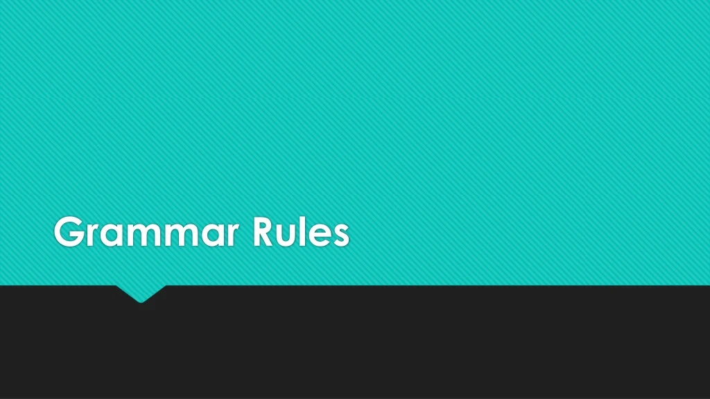 grammar rules