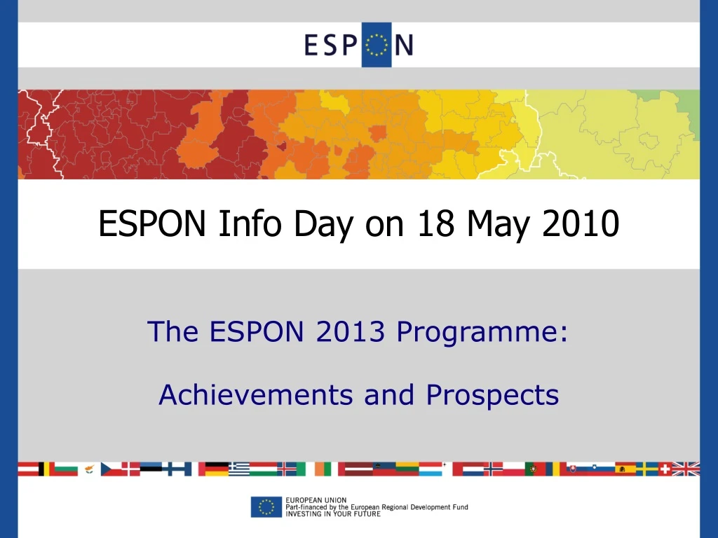 espon info day on 18 may 2010