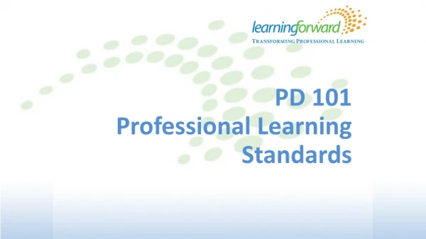 PD 101 Professional Learning Standards