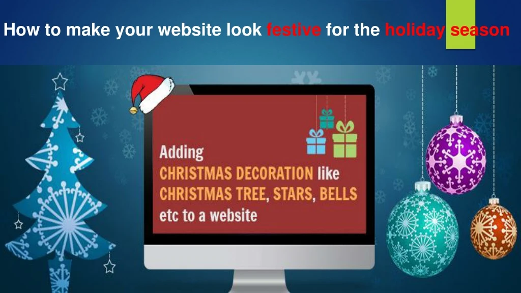 how to make your website look festive