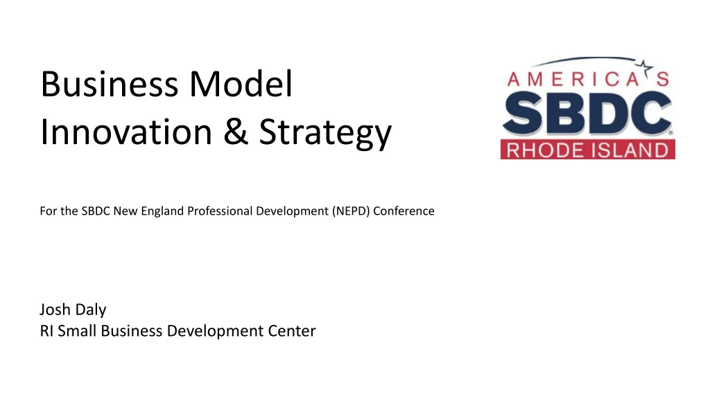 business model innovation strategy for the sbdc