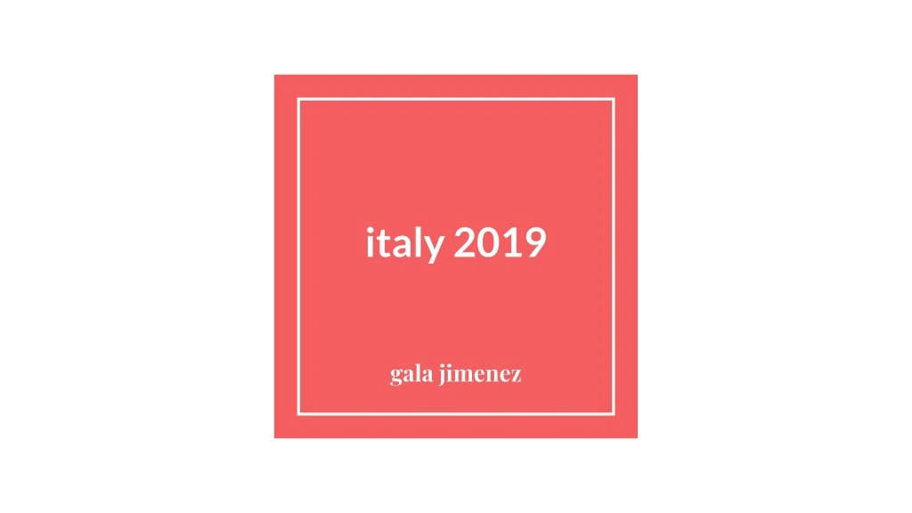 italy 2019