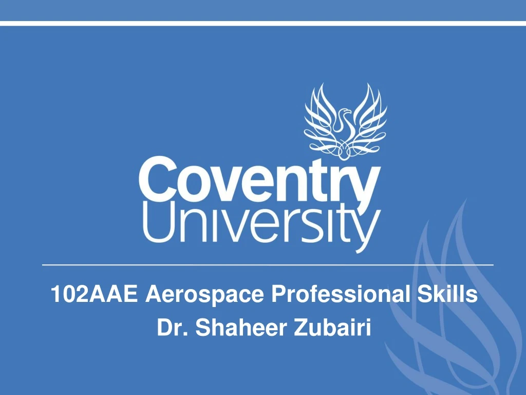 102aae aerospace professional skills dr shaheer